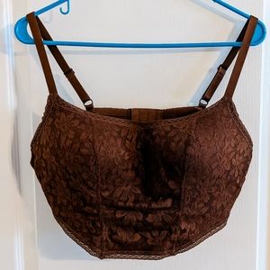 Pink brand longline lace bra